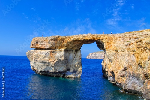 Azure Window, famous stone arch on Gozo island, Malta. HDR image