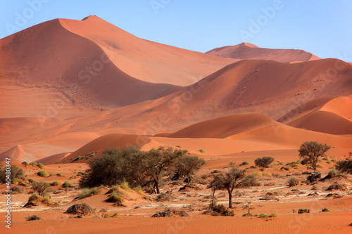 Red sand dunes in Sossusvlei, Namibia