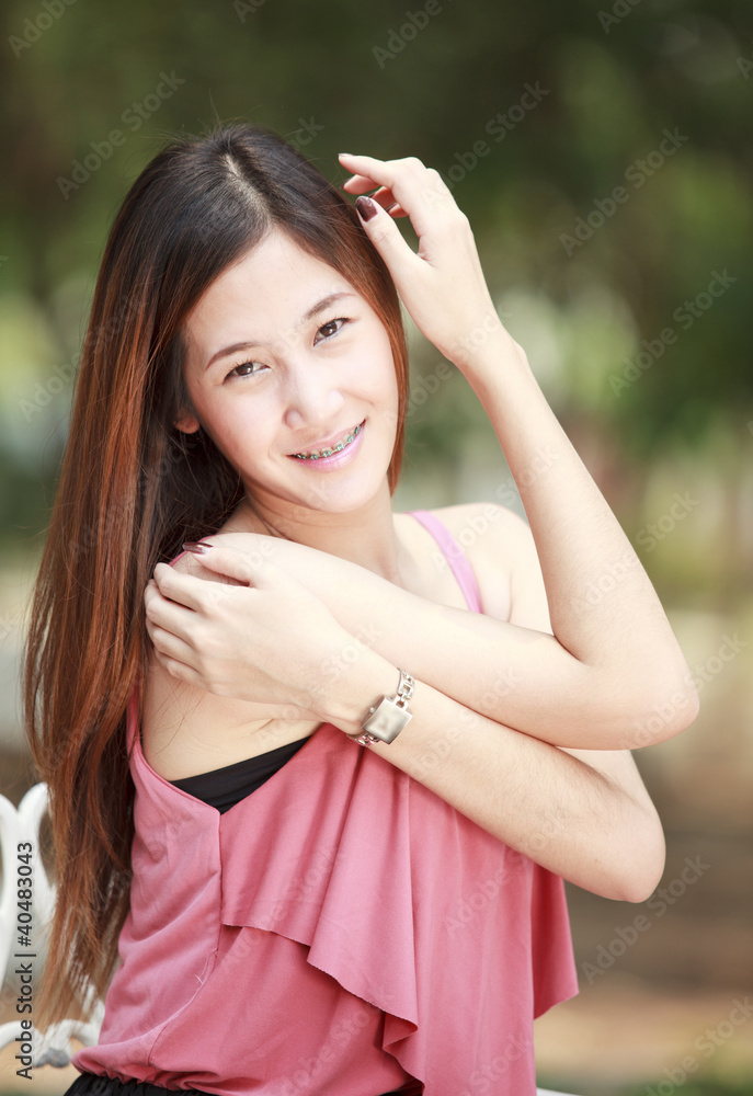 Young long hair Asia women Young long hair Asia women