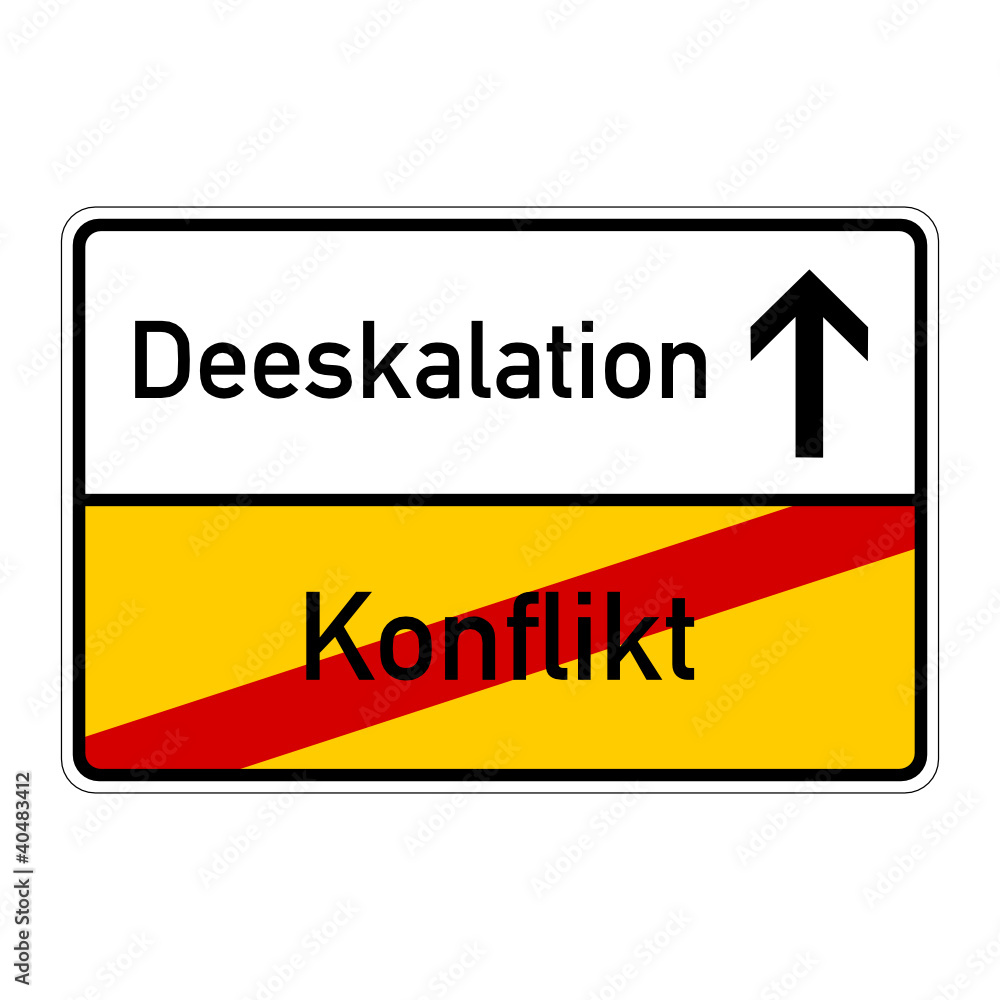 ortsschild konflikt deeskalation I ortsschild konflikt deeskalation I