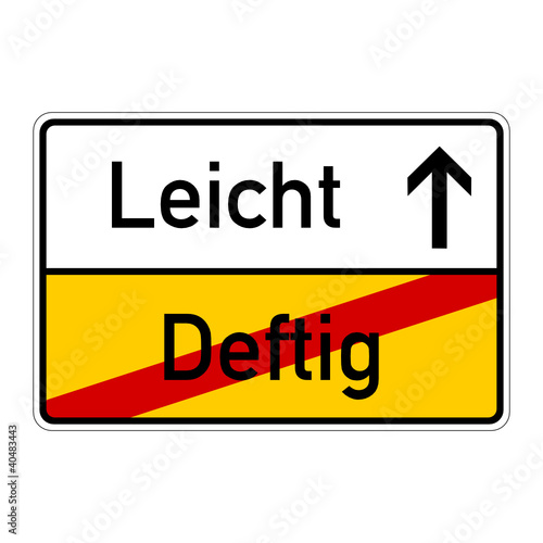 ortsschild deftig leicht I