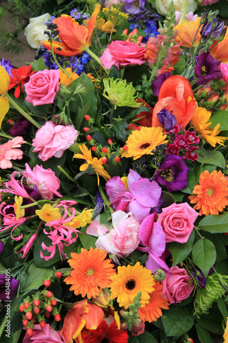 Spring bouquet in bright colors