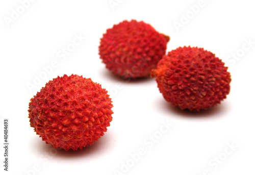Litchis isolated on white