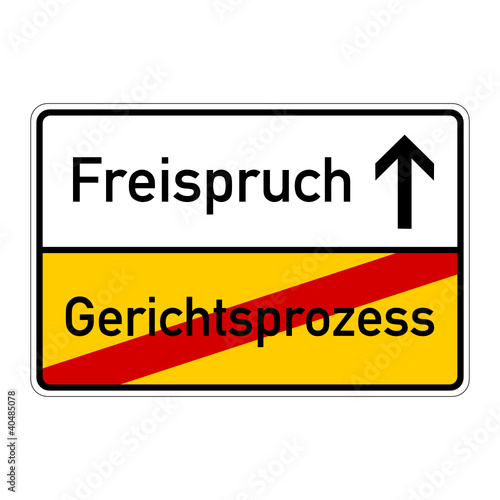 ortsschild gerichtsprozess freispruch I