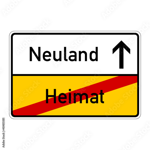 ortsschild heimat neuland I