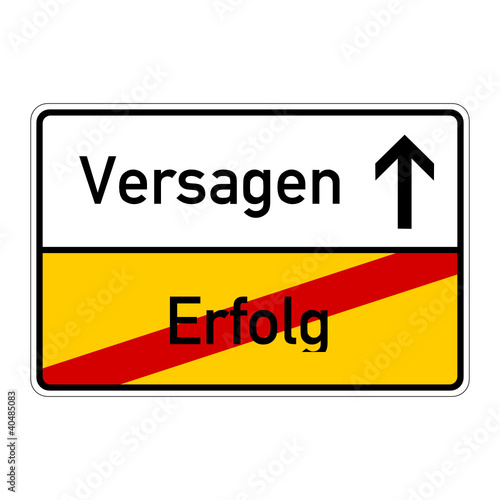 ortsschild erfolg versagen I