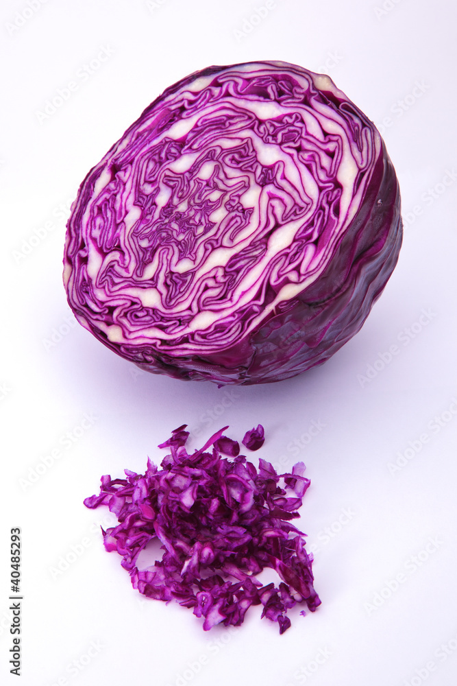 red cabbage isolated on white background red cabbage isolated on white background