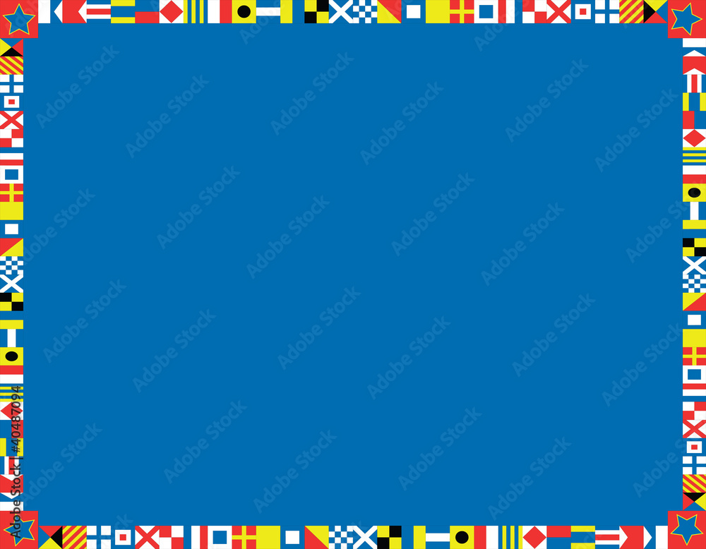 EPS8 Vector Nautical Flag Border EPS8 Vector Nautical Flag Border
