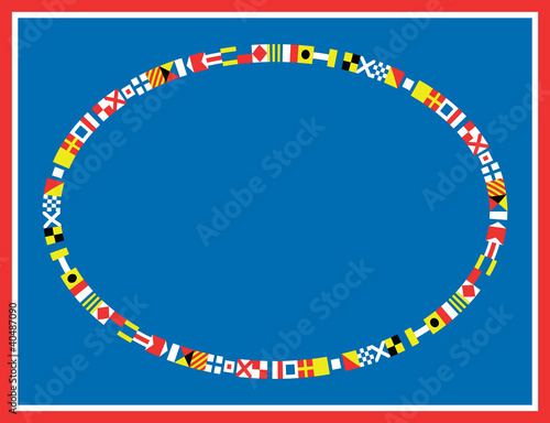 EPS8 Vector Nautical Flag Border