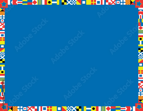 EPS8 Vector Nautical Flag Border