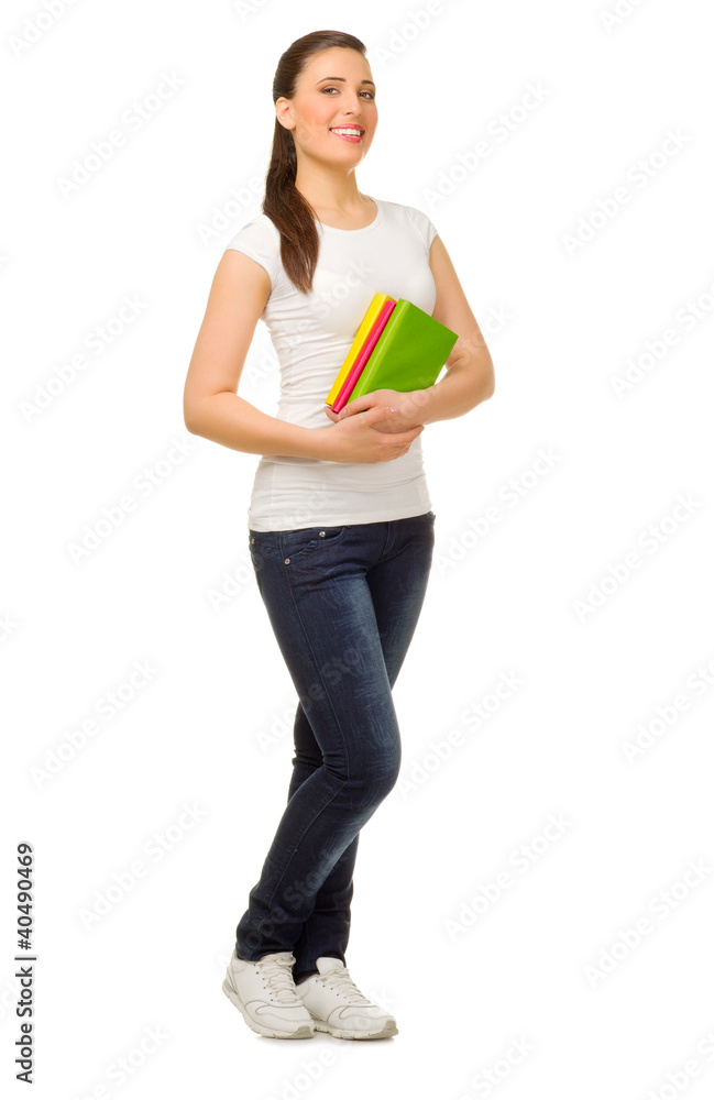 Young girl with books Young girl with books