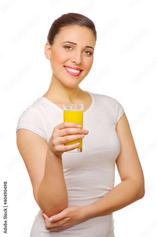Young girl with juice Young girl with juice