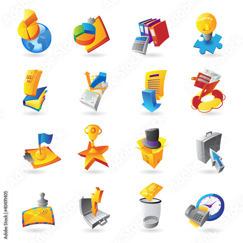 Icons for business and finance