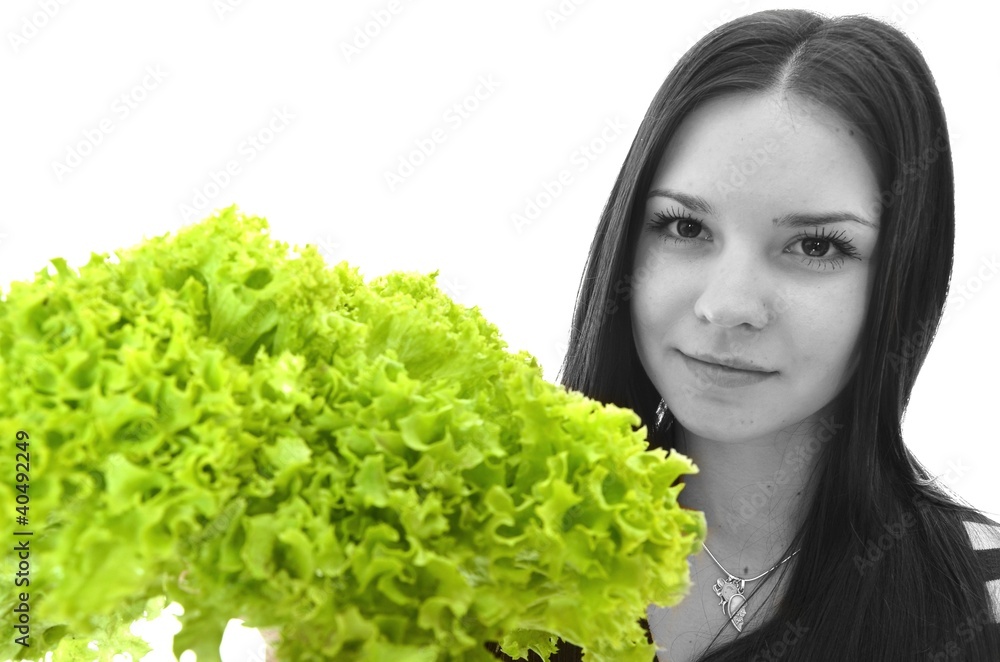 femme mangeant salade femme mangeant salade