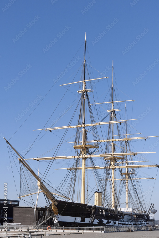 Tall Ship in Dry Dock