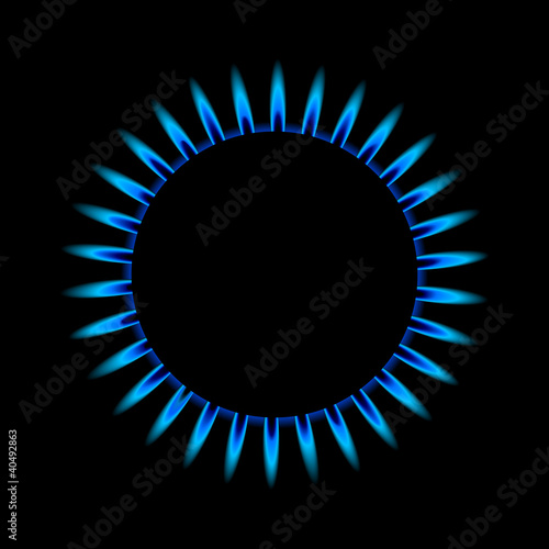 gas flame from above