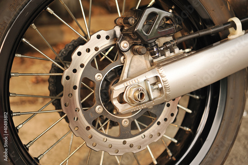 Motorbike engine disk brake © sommai