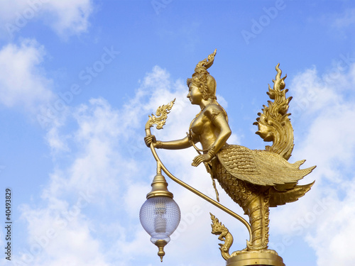 Decorative lamps at thai temple.