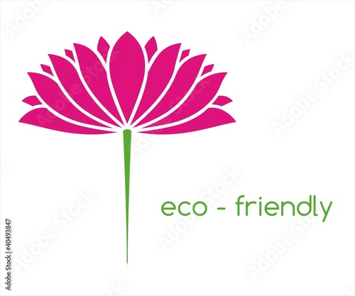 water lily , Eco friendly business logo design