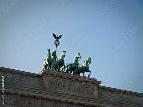 Front View of Brandenburg Gate Quadriga Chariot