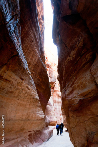 The Siq - narrow pass to ancient city Petra