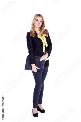 Business Model Frau mit laptop Porträt