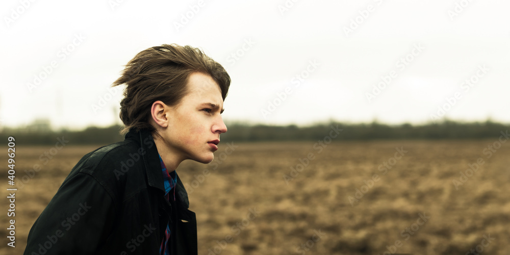 Fashion portrait of the young beautiful man Fashion portrait of the young beautiful man