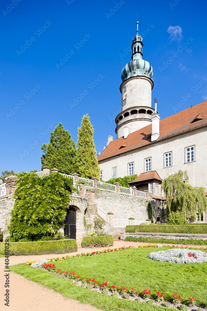 Obraz premium Castle of Nove Mesto nad Metuji with garden,Czech Republic