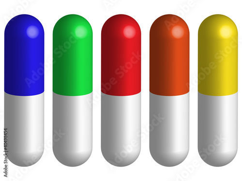 pills against white