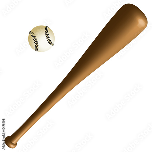 basebal bat and ball