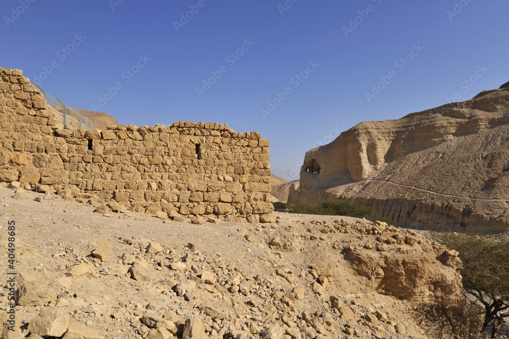 Ancient remains of Zohar fortress in Judea desert.