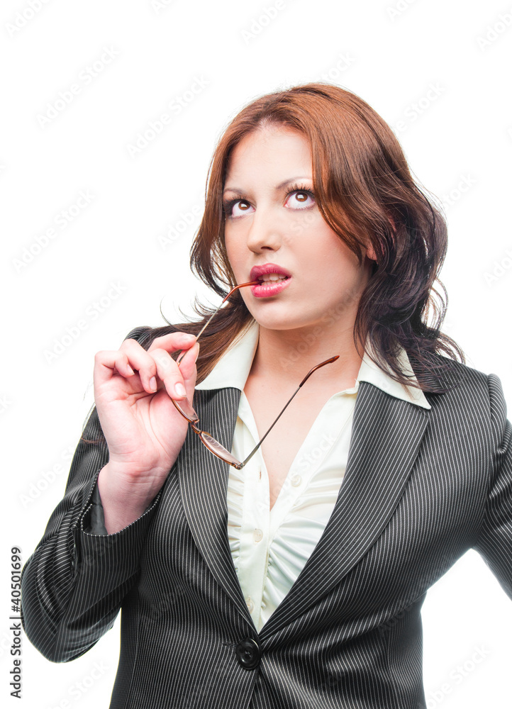 Portrait of an attractive business woman dreaming Portrait of an attractive business woman dreaming