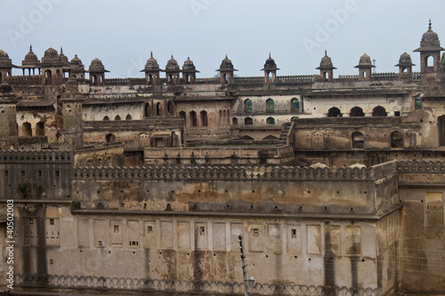 Exterior of palace in Orchha, India
