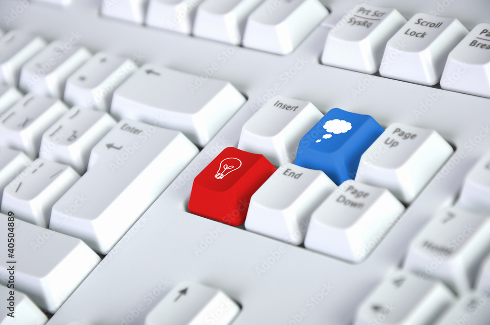 Computer keyboard with clous symbol Computer keyboard with clous symbol