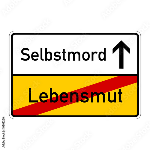 ortsschild lebensmut selbstmord I