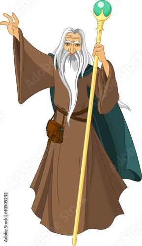 Wizard with staff