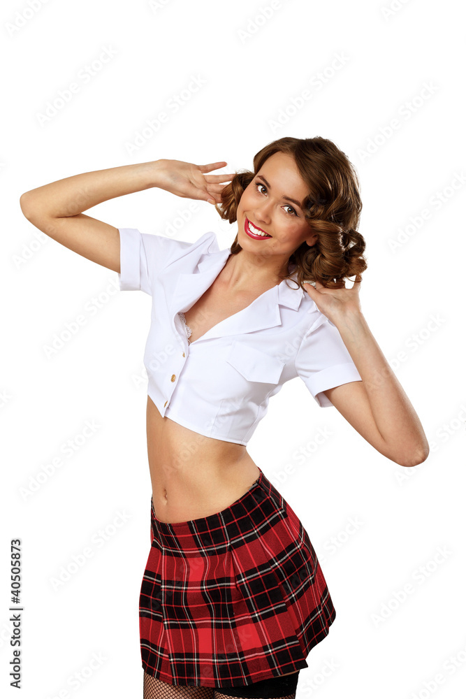 Young pretty woman dressed in retro style Young pretty woman dressed in retro style