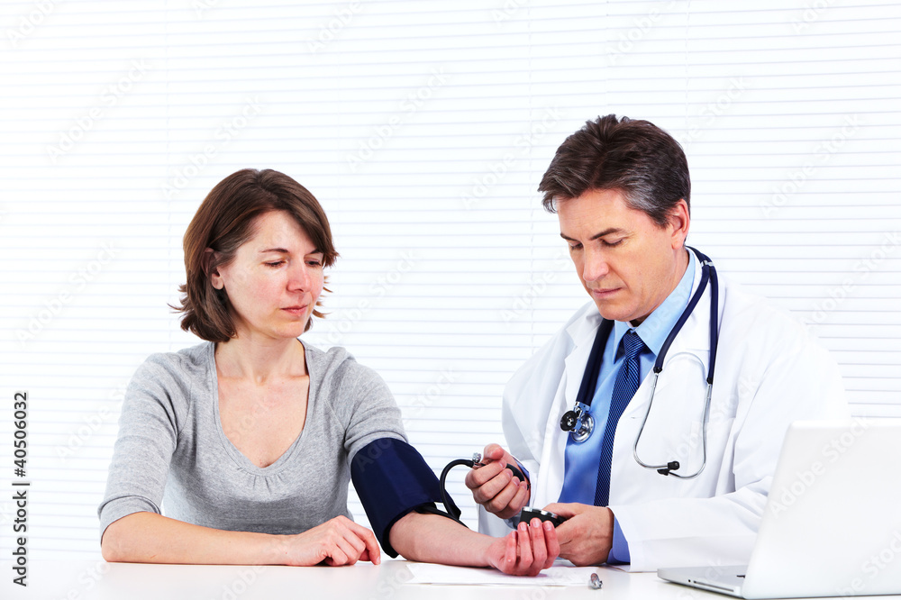 Doctor and patient woman.