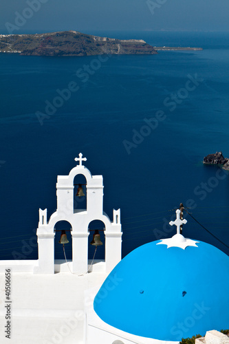 Traditional church at Santorini island in Greece