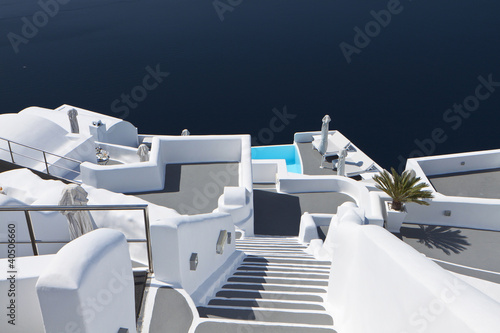 Typical architecture design at Santorini island © Panos