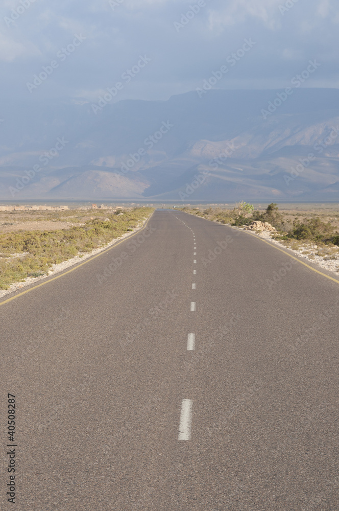 Road in Socotra island, Yemen