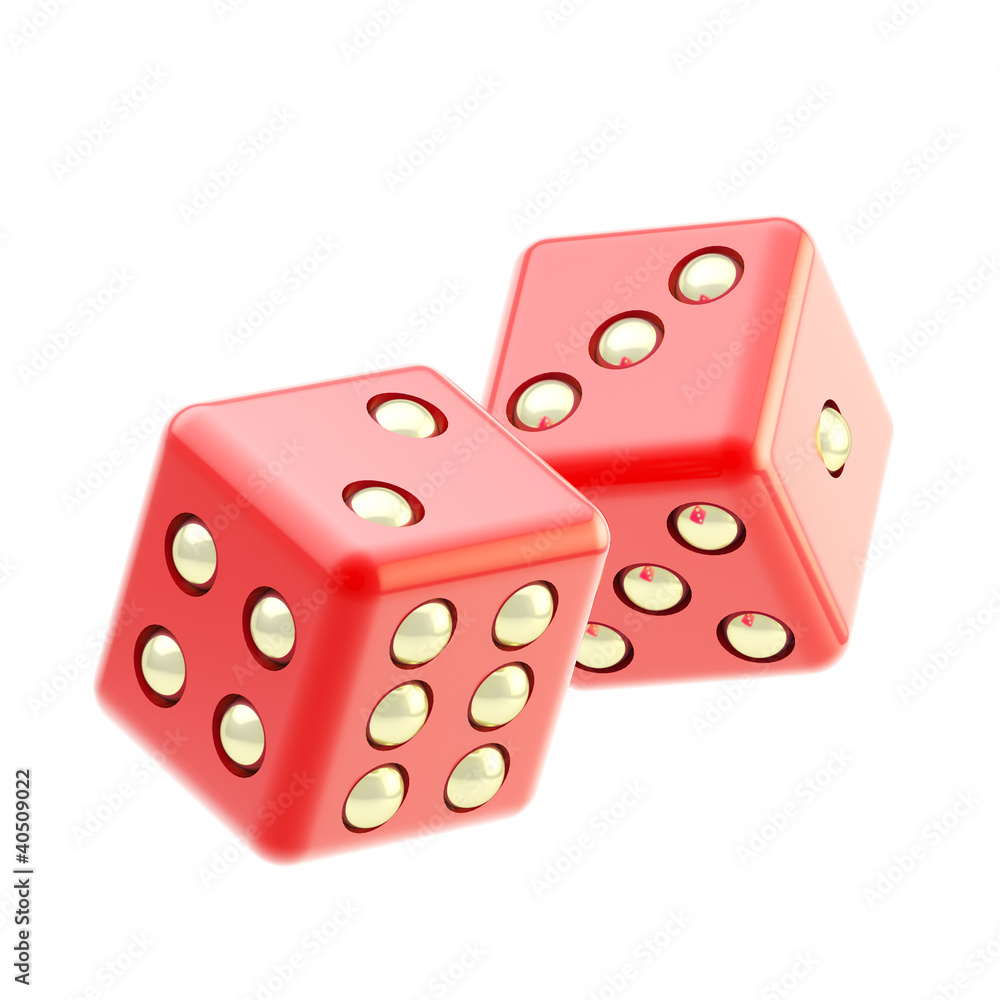 Playing dices isolated on white Playing dices isolated on white