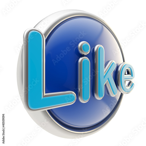 Glossy like button symbol i...