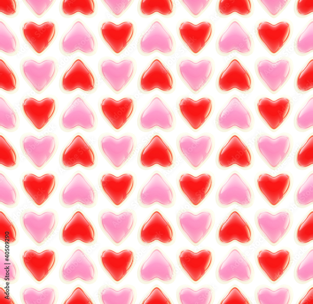 Seamless background texture made of love hearts Seamless background texture made of love hearts