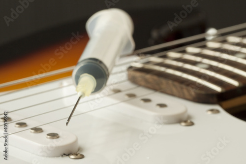 Syringe and guitar