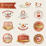 Restaurant labels and elements