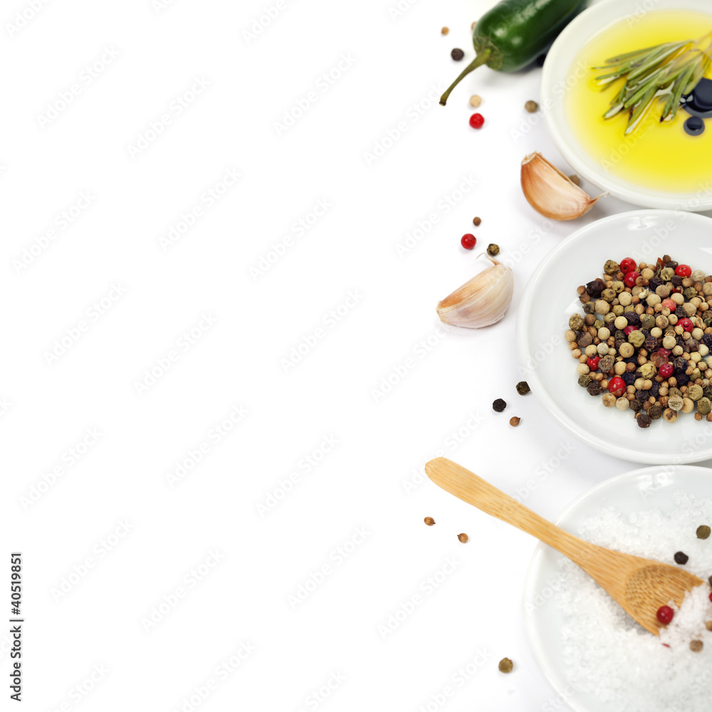 Olive oil and spices