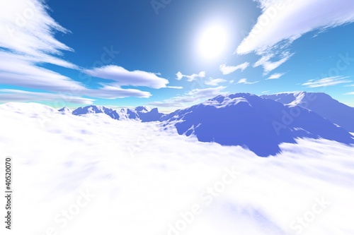 Tableau sur toile Winter im Gebirge