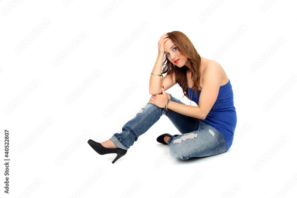 nachdenkliche junge Frau