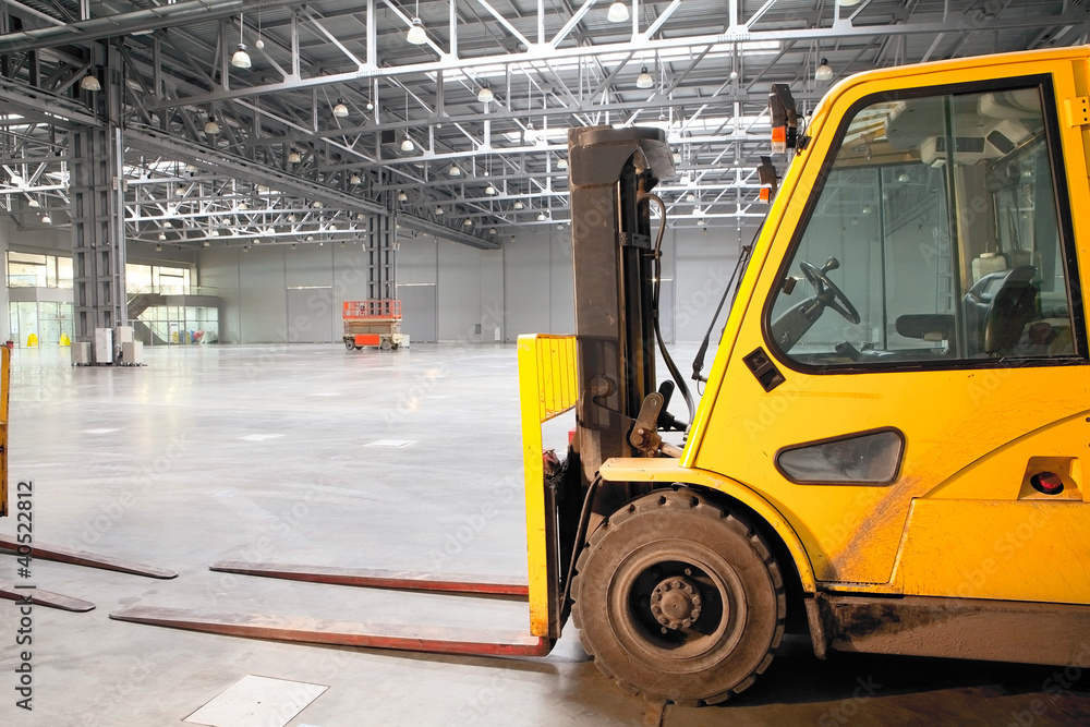 Loader in modern storehouse Loader in modern storehouse